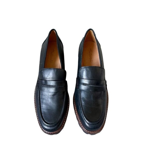 Madewell The Corinne Lugsole Leather Loafers size 10 Black - Picture 3 of 10